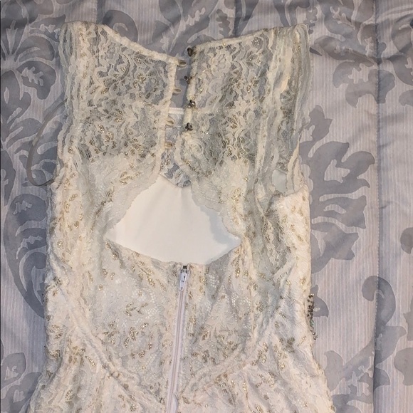 White/nude long dress - Picture 2 of 4